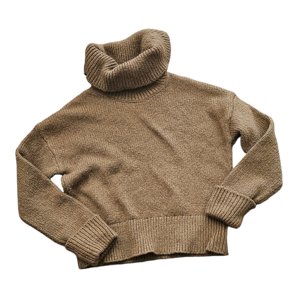 Banana Republic Small Long Sleeve Greenish Brown Knit Turtleneck Sweater